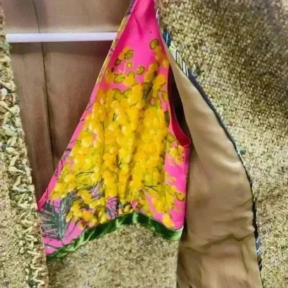 J.crew Olive Brown jacket and dress set wool and silk - Picture 10 of 14